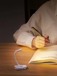 1入組ABS書燈帶夾子現代白色可充電書燈 - 白色 - 查看 4