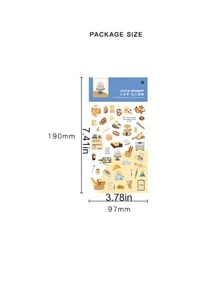 1/4 件自粘贴纸小日常系列创意 Ins 笔记本装饰材料贴纸 - 适用于剪贴簿、DIY 装饰、计划器、手提箱、日记本、笔记本、相册、笔记本电脑、手机壳和工艺品贴纸剪贴簿用品剪贴簿 - 彩色 - 查看 3