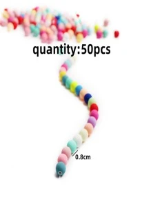 50入組/套釘珠DIY首飾配件 - 白色 - 查看 3