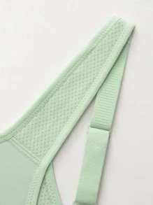 Wingslove Plus Size Women High Impact Full Coverage Sports Bra - Mint Green - View 10