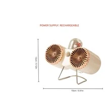 Double-headed Spray Fan - White - View 5