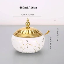 3入組不銹鋼香料罐帶套和湯匙 - 白色 - 查看 4