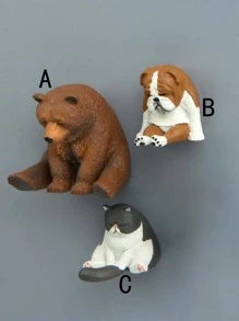 1入組動物形狀冰箱貼貼紙 - 彩色 - 查看 1