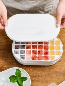 1pc 36-Grid Homemade Baby Food Freezer Tray, Small Size Ice Cube Mold For Home Use - White - View 2