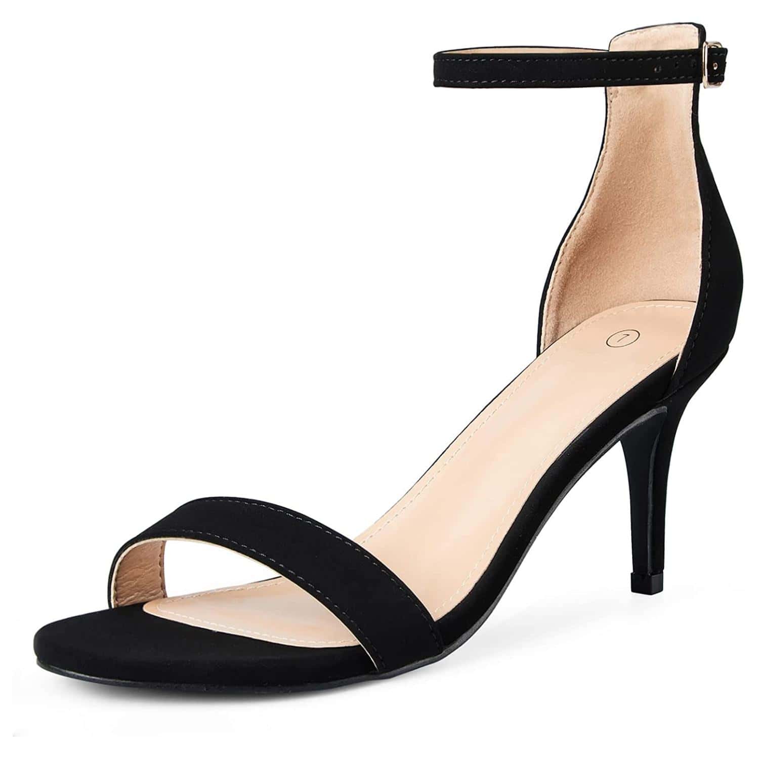 Women's Stilettos Classic Strappy Open Toe Pump Heel Sandals - Black - View 1