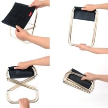 1pc Aluminum Alloy Camping Folding Stool