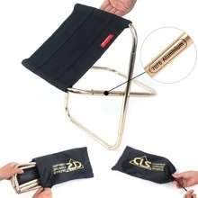 1pc Aluminum Alloy Camping Folding Stool