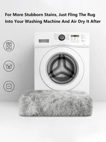 Dây Buộc Mờ Thảm Đơn Giản Polyester Sang Trọng Thảm Trải Sàn Cho Phòng Khách Và Phòng Ngủ - Bụi tím - Xem 10