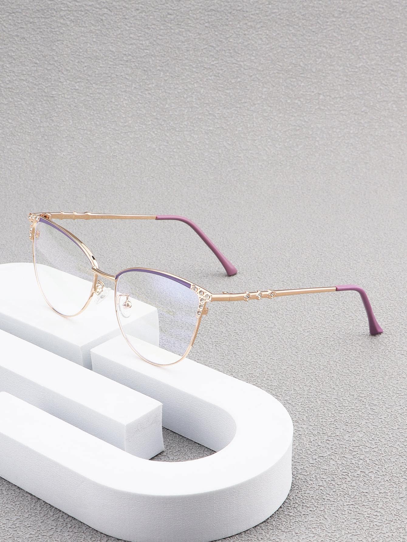 Trendy Cat Eye AntiBlue Light Eyeglasses For Reading, Gaming, TV And