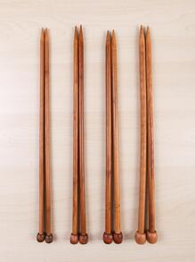 4 piezas Agujas de tejer de gran tamaño de 35 cm, agujas de tejer de punta simple de 7.0-10.0 mm, 1 juego de cada tamaño