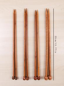 4 piezas Agujas de tejer de gran tamaño de 35 cm, agujas de tejer de punta simple de 7.0-10.0 mm, 1 juego de cada tamaño
