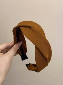 1入組法式優雅扭結髮箍,復古和簡約風髮飾適合女士