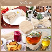 1 tấm vải thưa trải bàn màu be, vải voan dài phong cách Boho lãng mạn cho tiệc cưới, tiệc cô dâu, tiệc mừng em bé, tiệc sinh nhật, lễ tạ ơn, trang trí bàn ăn, trang trí tủ quần áo, trang trí ngày của mẹ, trang trí nhà cửa, trang trí bối cảnh - Màu be - Xem 4