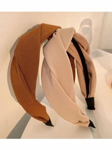 1入組法式優雅扭結髮箍,復古和簡約風髮飾適合女士