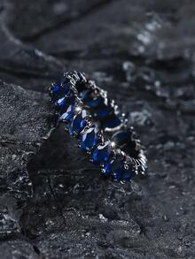 Vanel 水鑽裝飾戒指 - 寶藍色 - 查看 3