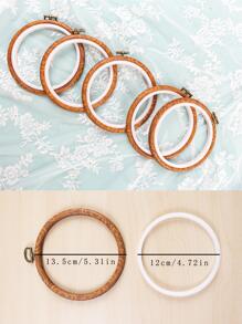 5pcs DIY Cross Stitch Ring - Brown - View 3