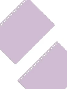 2入組/套A4素色活頁封面，簡約紫色塑料可拆卸活頁套 - 紫色 - 查看 2