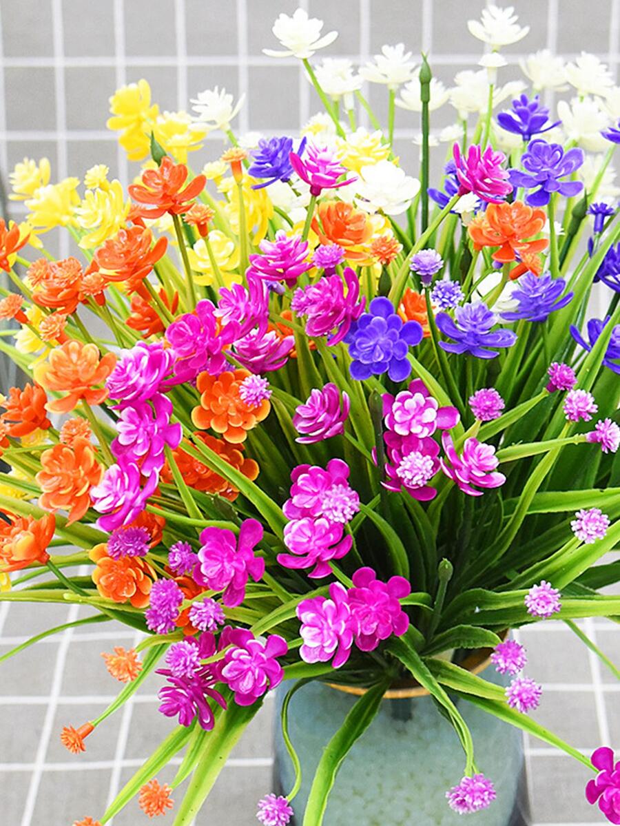 1入組擬真花粉色的塑膠裝飾花適用於家庭裝飾 - 玫紅色 - 查看 1