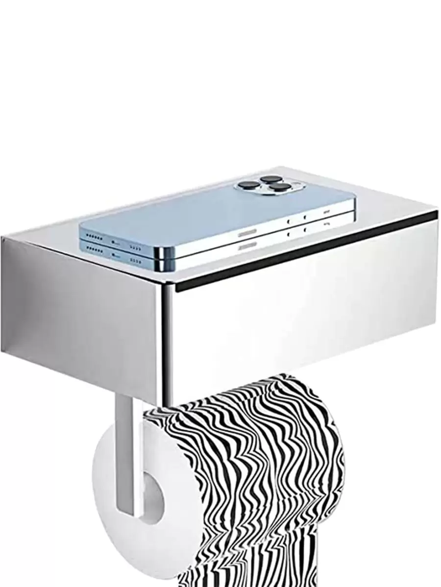 1pc Stainless Steel Tissue Storage Box Bathroom Decor Summer