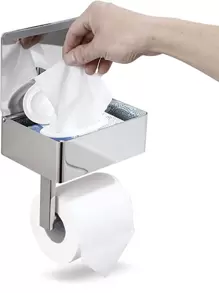 1pc Stainless Steel Tissue Storage Box Bathroom Decor Summer