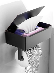 1pc Stainless Steel Tissue Storage Box Bathroom Decor Summer