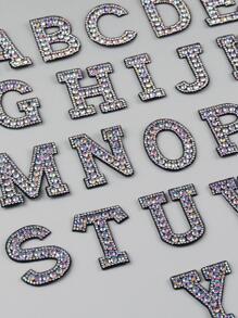 1pc Bead Decor Letter Design DIY Sewing Patch