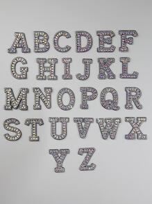 1pc Bead Decor Letter Design DIY Sewing Patch