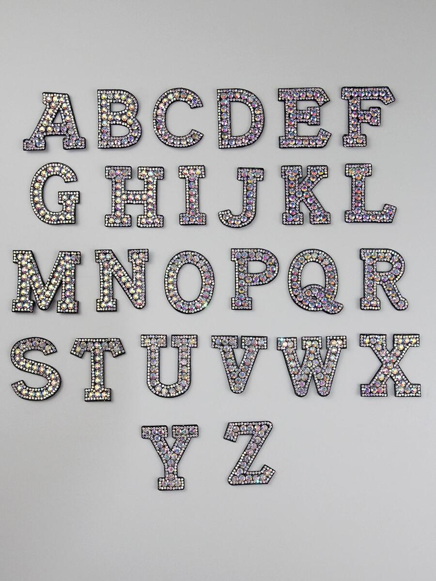 1pc Bead Decor Letter Design DIY Sewing Patch