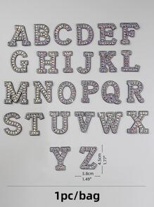 1pc Bead Decor Letter Design DIY Sewing Patch