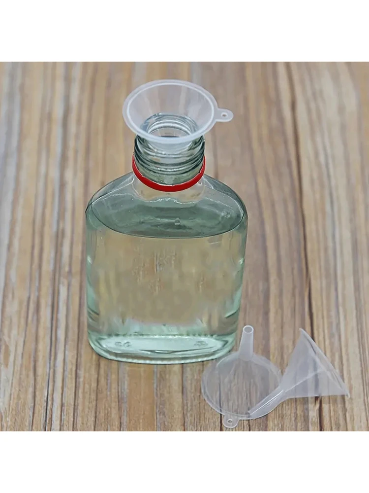 5pcs/10pcs/20pcs/30pcs/40pcs Mini Funnel Small Transparent Plastic Funnel For Bottling Perfume, Essential Oil, Science Lab, Chemical, Craft Supplies