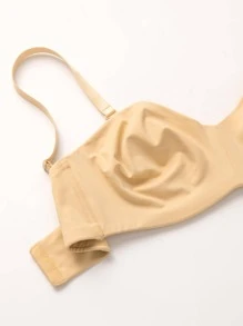 Solid Push up Underwire Bra - Apricot - View 9