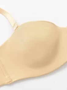 Solid Push up Underwire Bra - Apricot - View 8