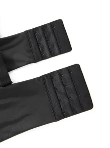 Women Solid Color Seamless Bandeau Bra - Black - View 11