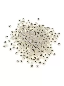 100pcs/set Glow In The Dark Letter Detail DIY Bead