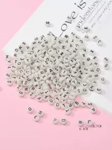100pcs/set Glow In The Dark Letter Detail DIY Bead