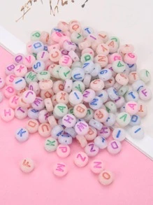 100 cái/bộ Phát Sáng Trong Bóng Tối Chi Tiết Chữ Tự Làm Đính Hạt - Nhiều màu - Xem 3