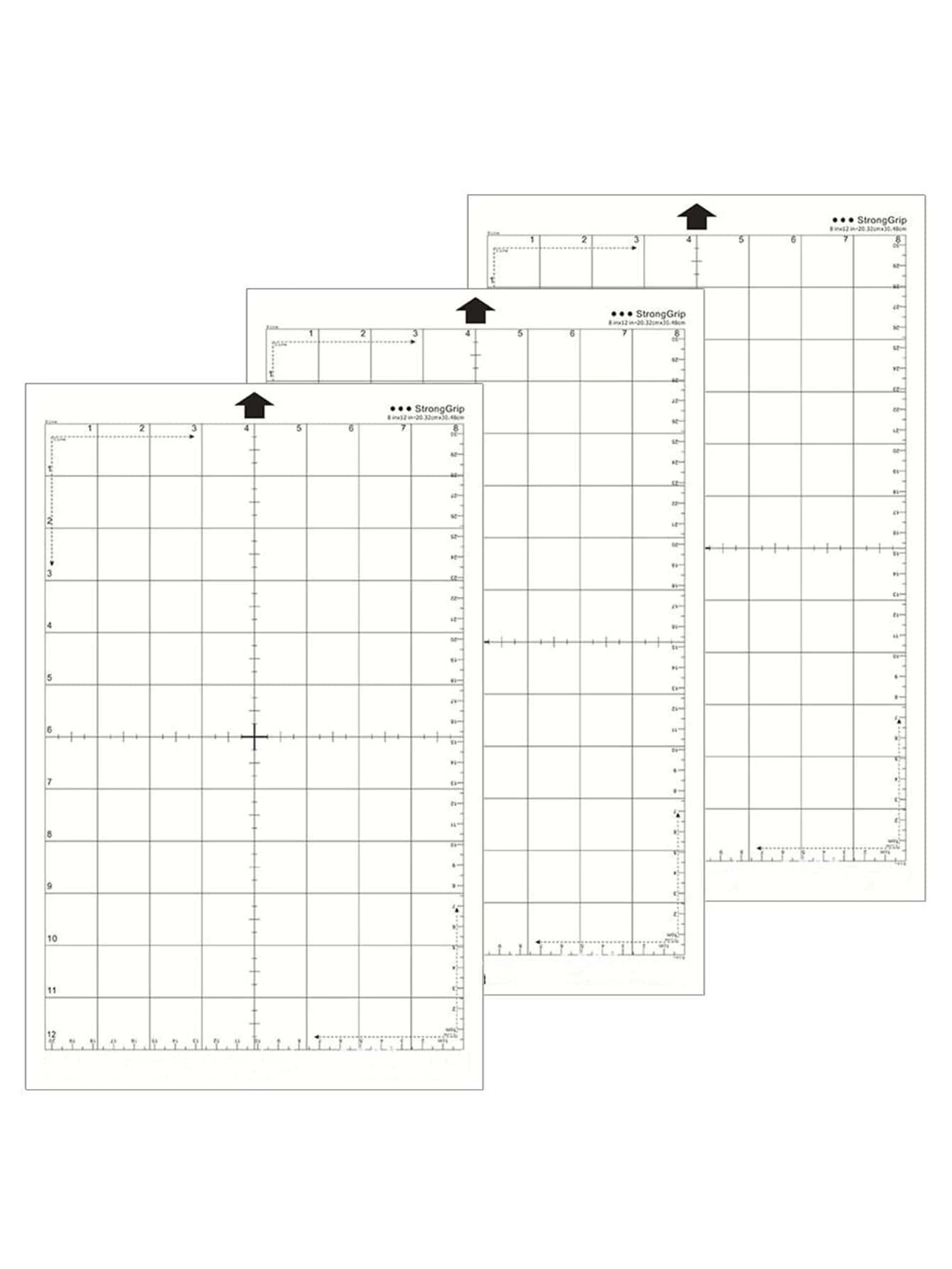 1 pieza transparente con patrón de línea corte simple PVC con patrón geométrico Base de corte para Tarjeta haciendo - transparente - Ver 1