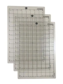 1 pieza transparente con patrón de línea corte simple PVC con patrón geométrico Base de corte para Tarjeta haciendo - transparente - Ver 5