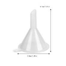 5件/10件/20件/30件/40件迷你漏斗小型透明塑料漏斗用于装瓶香水、精油、科学实验室、化学品、工艺用品 - 白色 - 查看 4