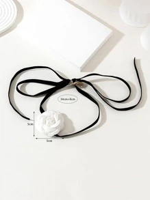 花朵裝飾頸鏈 - 彩色 - 查看 4