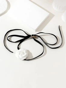 花朵裝飾頸鏈 - 彩色 - 查看 2