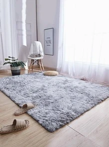 Dây Buộc Mờ Thảm Đơn Giản Polyester Sang Trọng Thảm Trải Sàn Cho Phòng Khách Và Phòng Ngủ - Bụi tím - Xem 2