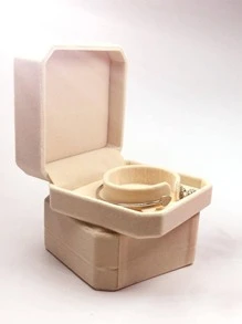 1入組素色首飾收納盒 - 米色 - 查看 2