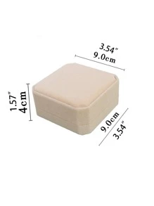 1入組素色首飾收納盒 - 米色 - 查看 8