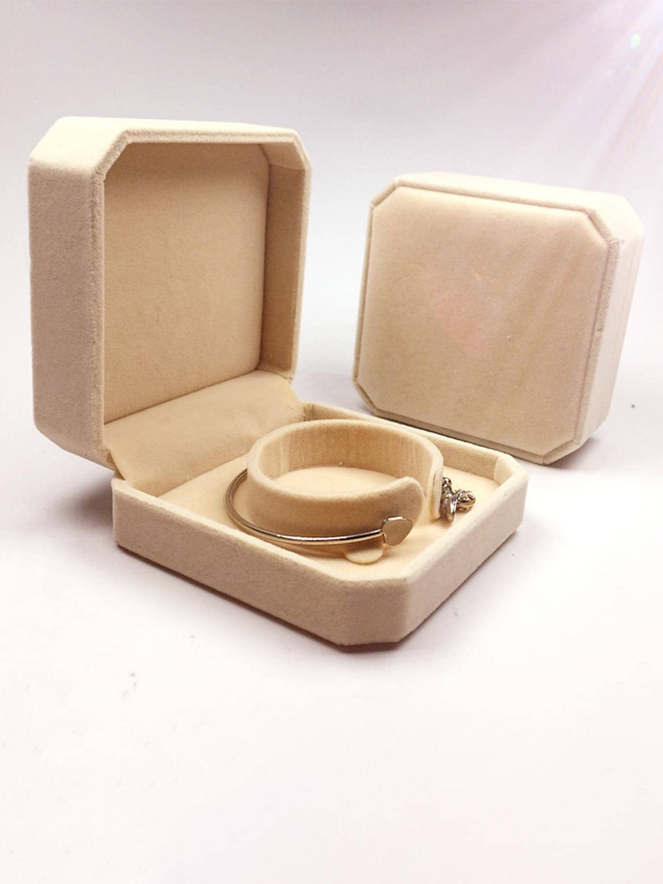 1入組素色首飾收納盒 - 米色 - 查看 1