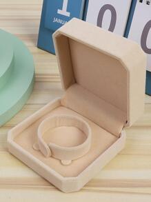 1入組素色首飾收納盒 - 米色 - 查看 7