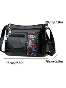Túi Crossbody Nữ Thực vật - màu đen - Xem 4