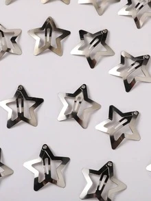 50入組女士星形設計時尚髮夾適用於頭髮裝飾用品