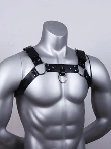 男士舞台表演束缚带，服装配饰皮带 1 件装万圣节背带，适合外出装婚礼派对和礼物万圣节配饰，万圣节服装秋冬配饰万圣节服装，适合青少年、青年、男士、休闲、户外、运动、度假、毕业礼物、生日、日常穿着