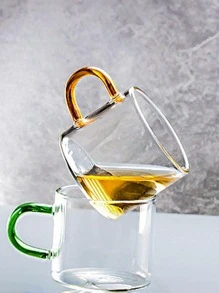 2pcs Clear Glass Mug - Clear - View 2
